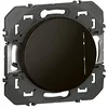 Image de LEGRAND Bouton-poussoir lumineux, Dooxie, noir, encastré, IP20, 6A 250V | Noir, encastré, voyant lumineux bleu, 6A 250V, bornes automatiques, plastique thermoplastique, IP20, accès facilité PMR en occasion ou reconditionné