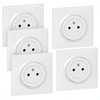 Image de Lot de 5 prises avec terre complet Dooxie, LEGRAND, blanc