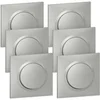 Image de - Lot de 6 interrupteurs va et vient complet - Dooxie - alu