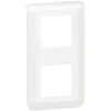 Image de Plaque de finition 2 postes 2x2 modules vertical Mosaic Blanc Legrand