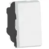 Image de Interrupteur d'éclairage modulaire Legrand Mosaic Easy-Led 1 module 10AX, blanc, avec inserts blancs