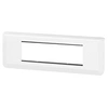 Image de - Plaque de finition + support 6 modules Mosaic - blanc