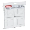 Image de Lot de 4 interrupteurs va et vient 10A complet - Mosaic - blanc -