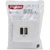 Image de - Double chargeur USB-A+C 3A 2 modules à composer - Mosaic - blanc