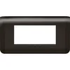 Image de Plaque Mosaic - Support pour 4 modules montage horizontal - Noir mat