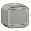 Image de Poussoir NO lumineux avec voyant étanche PLEXO 10 A livré complet pour fixation saillie gris (boîte de 10) - - 069722L