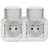 Image de LEGRAND - Prise Etanche Double IP55 avec Terre Plexo - Prise 2P+T 16A Complète avec Volet - Pour Pose en Apparent - Montage Horizontal - Fabriqué En France - Blanc en occasion ou reconditionné