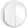 Image de Enjoliveur CELIANE double interrupteur blanc - - CB2001