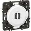 Image de - Prise 2 USB Céliane 20W Power Delivery Type-C+C enjoliveur + support