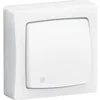 Image de - Interrupteur va-et-vient lumineux en saillie 2 modules 230V - Blanc