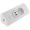 Image de - Multiprise d'angle 2P 16A + 2 USB à câbler - Blanc