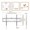 Image de Metronic - Kit de montage - pour Ecran LCD - noir - Taille d'écran : 55"-70" - Interface de montage : 600 x 400 mm - montable sur mur