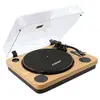 Image de Platine vinyle Bluetooth effet bois 33/45/78 tours avec HP intégrés