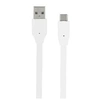 Image de Câble USB-A/USB-C plat data et charge 1 m - blanc - 732058