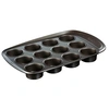 Image de Moule à muffins 12 pièces 6,5cm - - Marron - Métal