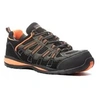Image de Baskets de sécurité basse HELVITE S1P SRA HRO en cuir velours noir/orange P45 - - 9HEVL.45