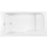 Image de Baignoire bain douche Malice, version gauche Blanc brillant 160 x 85
