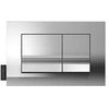 Image de Plaque de commande, double touches rectangulaires, Chrome