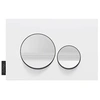 Image de Plaque de commande, double touches rondes Blanc brillant