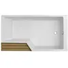 Image de Baignoire bain douche 170 x 90 cm Neo blanc brillant droite