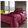 Image de Housse de couette percale Méline 2 LABELISSIM - Aubergine - 140 x 200 cm