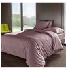 Image de Housse de couette percale Méline 2 LABELISSIM - Prune - 200 x 200 cm