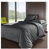 Image de Housse de couette percale Méline 2 LABELISSIM - Gris Ardoise - 240 x 220 cm