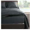Image de Drap housse Ardoise en percale de coton 80 fils 160x200x30 cm