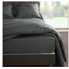 Image de Drap housse percale Méline 2 LABELISSIM - Gris Ardoise - 180 x 200 cm