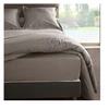 Image de Drap housse Cendre en percale de coton 180 x 200 x 30 cm