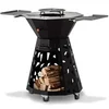 Image de Barbecue bois, plancha et braséro - Design - 3 en 1 - Plaque inox XXL et grille