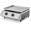Image de Plancha Cadix 2 feux COOKING BOX 45.5 x 36 cm en inox - Tiroir graisse - Jusqu'à 6 convives 6.3 kW