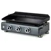 Image de Plancha à gaz Silvia II G 3 Feux Gris métallisé - - Plaque acier émaillée - 67 x 34 cm - 7,5 kW