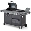 Image de Plancha au gaz et Barbecue au charbon Bi-Energy XL - - 3 brûleurs et 1 brûleur latéral - 60 x 42 cm - 12,95 KW, Gun Metal