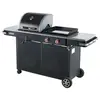 Image de Barbecue Bi-Energy L 2 Feux - - Barbecue Charbon et Plancha Gaz 48 x 42 cm, 7,2 kW, Noir