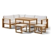 Image de Salon de jardin 6 personnes 3 pieces bois 110.0 x 80 x 68 cm bois