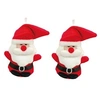 Image de Lot de 2 PERES NOEL Décorations De Sapin en peluche à Suspendre