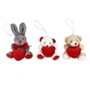 Image de Lot de 3 Petites peluches Ours et lapin - Décoration de sapin
