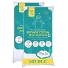 Image de Lot de 2 Proteges Matelas Bébé Anti Acariens - pour Couffin, Nacelle, Landeau - Alese Imperméable - Bouclette 100% coton - 40x80 cm