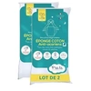 Image de Lot de 2 Protege Matelas Bébé Anti Acariens - Bouclette 100% coton - Imperméable - 50x85 cm