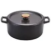 Image de Cocotte ronde 30 cm Nori - - Noir - Fonte émaillée