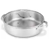 Image de Sauteuse 2 anses Cicla avec couvercle en verre 28 cm en acier inoxydable recyclé - - Argent / Métallique - Acier Inoxydable (inox)