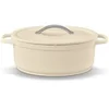 Image de Cocotte ovale beige 31 cm 6 L - - Beige - Aluminium