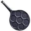 Image de Poêle à blinis 26 cm pour 7 blinis - - Noir - Fonte D'aluminium