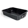 Image de Beka 14721324 Kitchen Roc Plat à four en acier émaillé noir moucheté 32 cm en occasion ou reconditionné