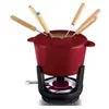 Image de Service à fondue en fonte émaillée 6 fourchettes 16303734