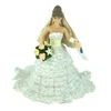 Image de Figurine mariée dentelle : châtain