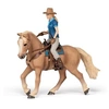 Image de Figurine cheval western et sa cavalière