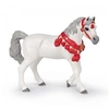 Image de 51568 cheval arabe blanc en tenue de parade