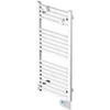 Image de Radiateur sèche-serviettes - FLO BAIN II - fluide - 750W - 50x140x12,2 cm - programmable - 2 patères incluses - blanc